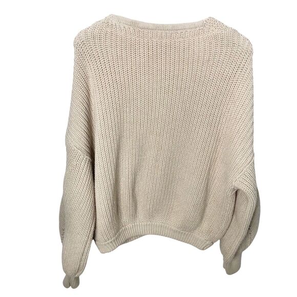 Free People All Day Long V Neck Knit Sweater Size Medium OB1059892 - Picture 8 of 12